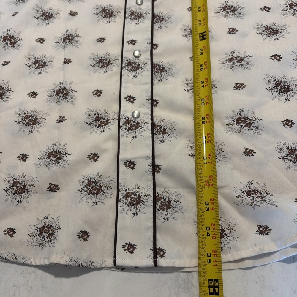 Roper Border Western Shirt Men's Beige Brown Botanical Design Cotton NWT 3XL - Picture 13 of 13